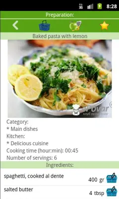 Spaghetti recipes android App screenshot 3